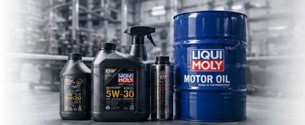 A LIQUI MOLY container carrying an authentic.network mark