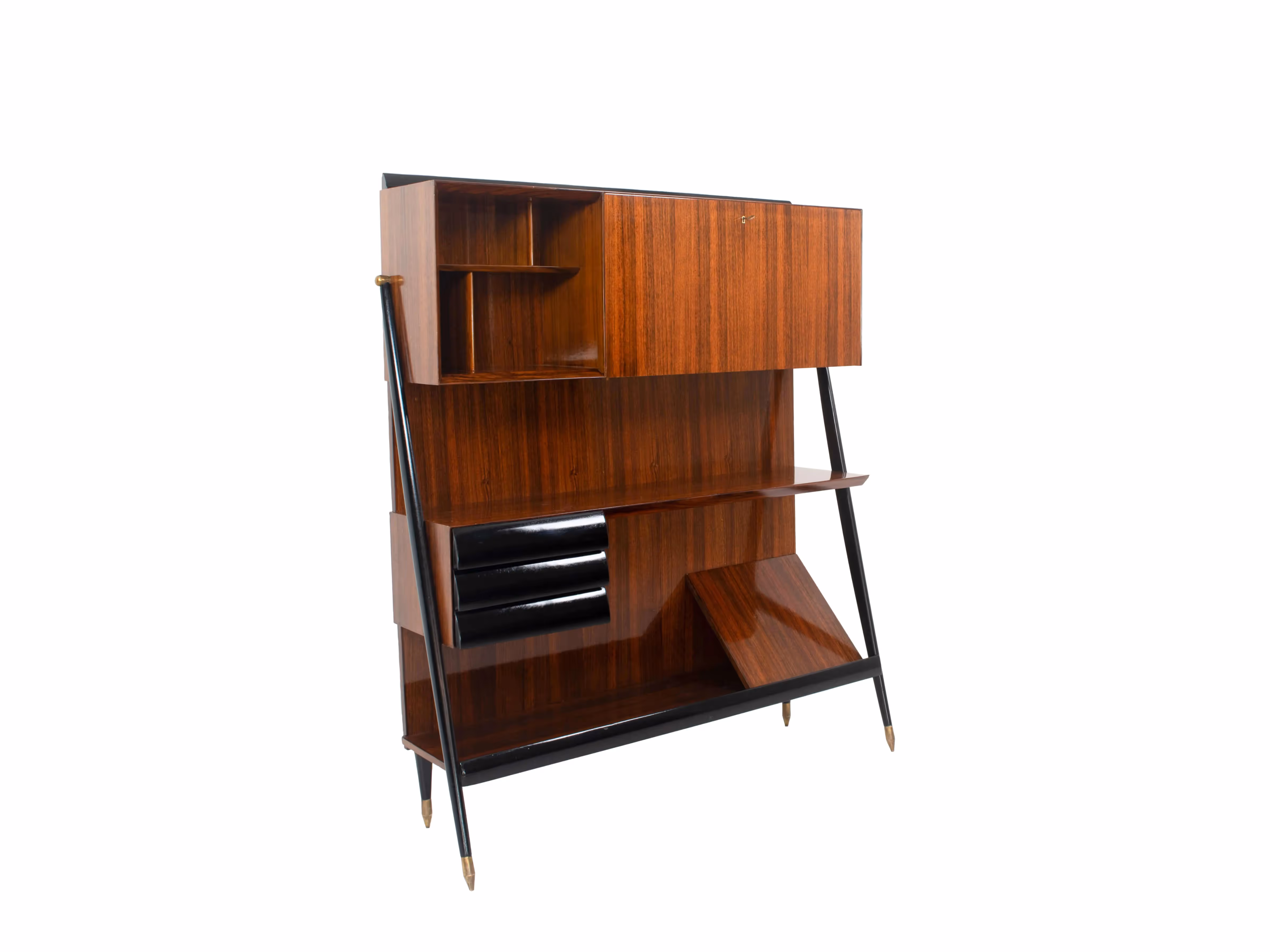 Italian Vintage Book Cabinet or Bar Cabinet attr. to Ico Parisi, 1950s