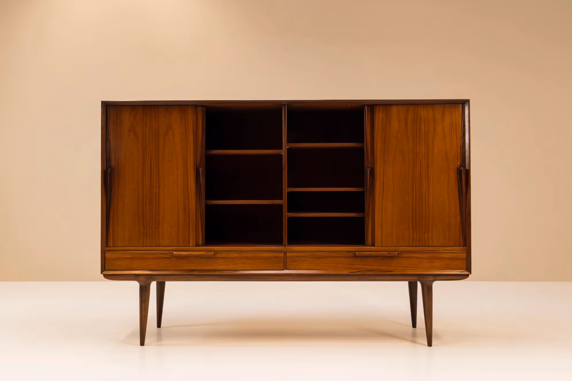 Gunni Omann ‘Model 13’ Rosewood Highboard, Denmark 1960s