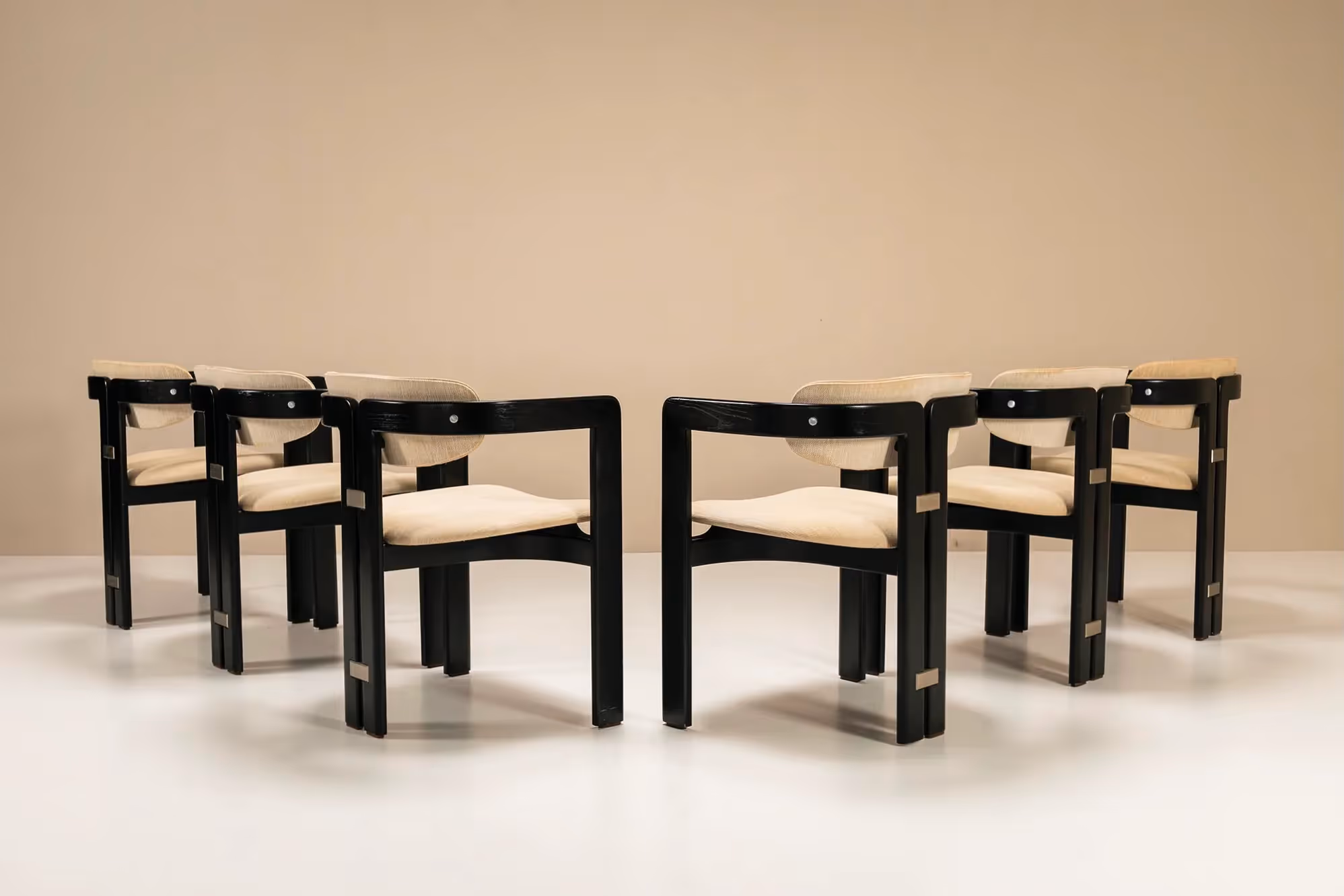 Set of Six “Pamplona” Dining Chairs by Augusto Savini for Pozzi, Italy 1965