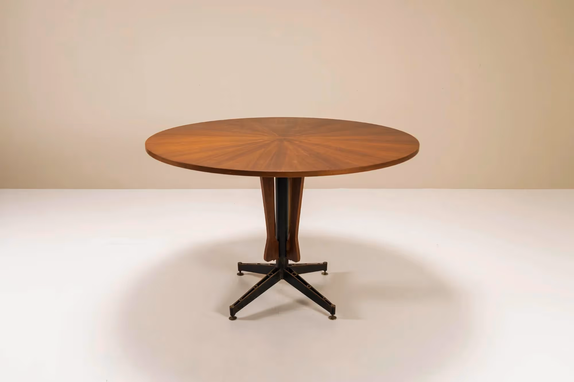Carlo Ratti Round Dining Table Made by Lissoni, Italy 1950s