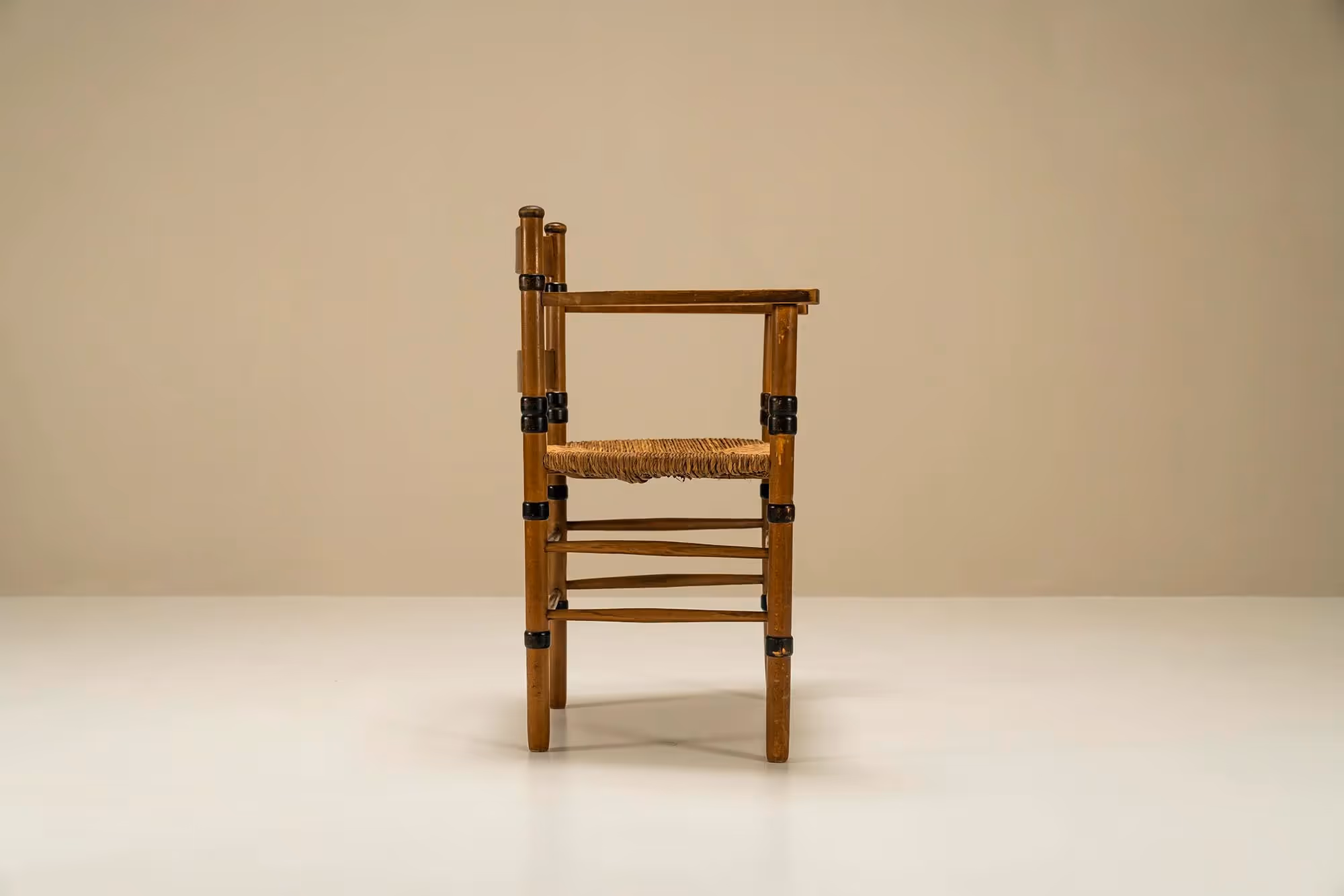 Jac Levee Armchair in Beech with Black Accents, The Netherlands 1935