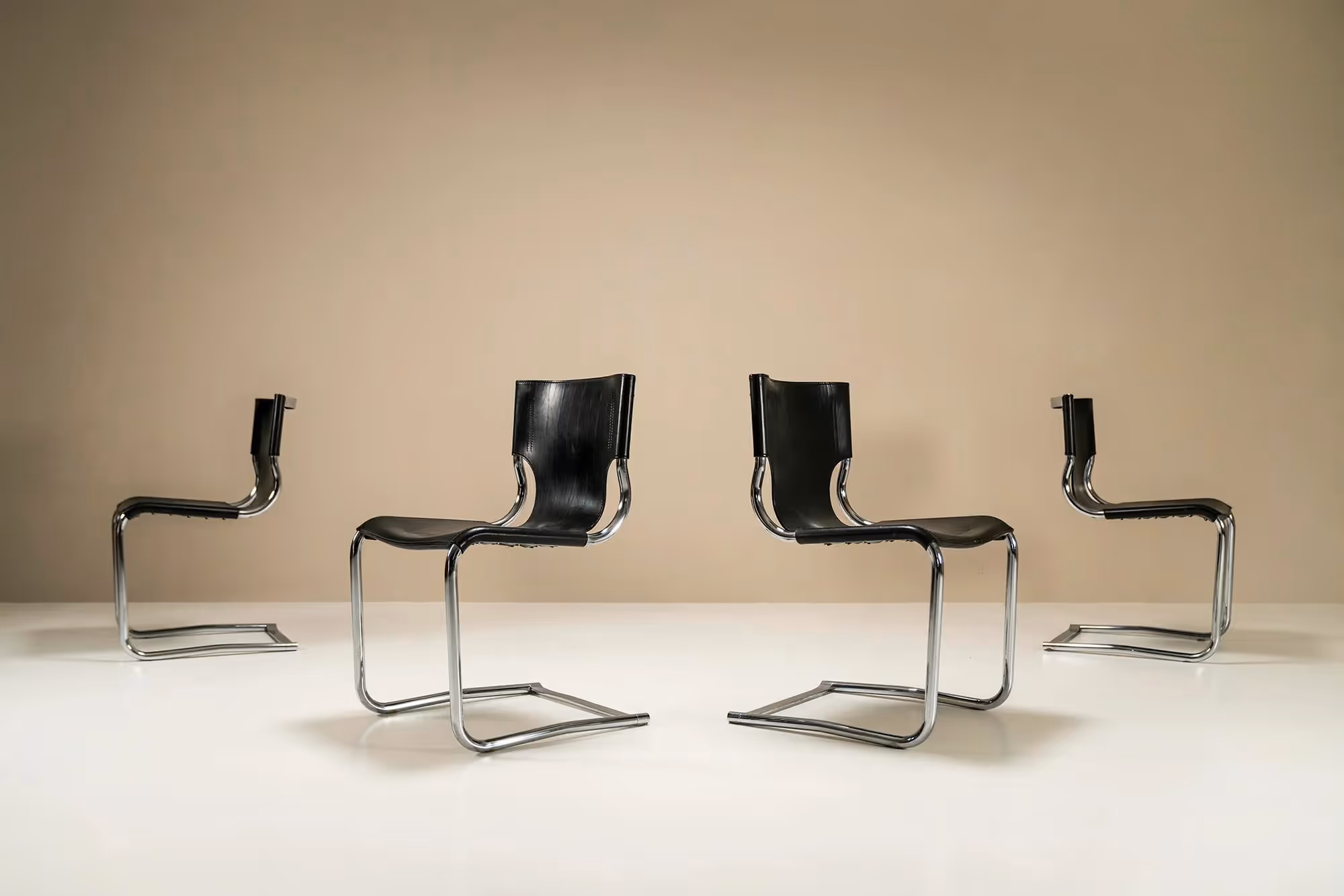Set of Four Carlo Bartoli '920' Dining Chairs, Italy 1971
