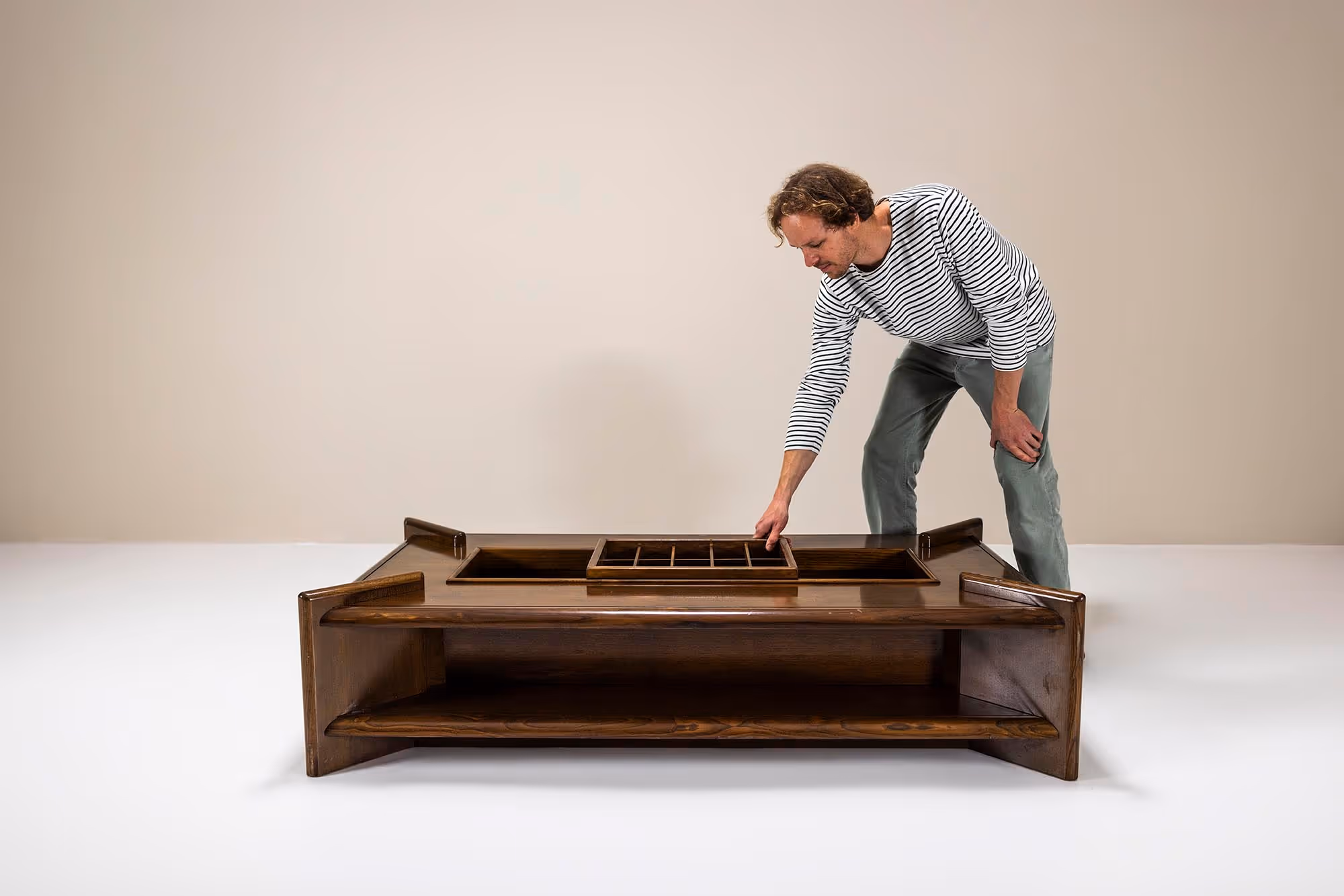 rectangular italian vintage coffee table