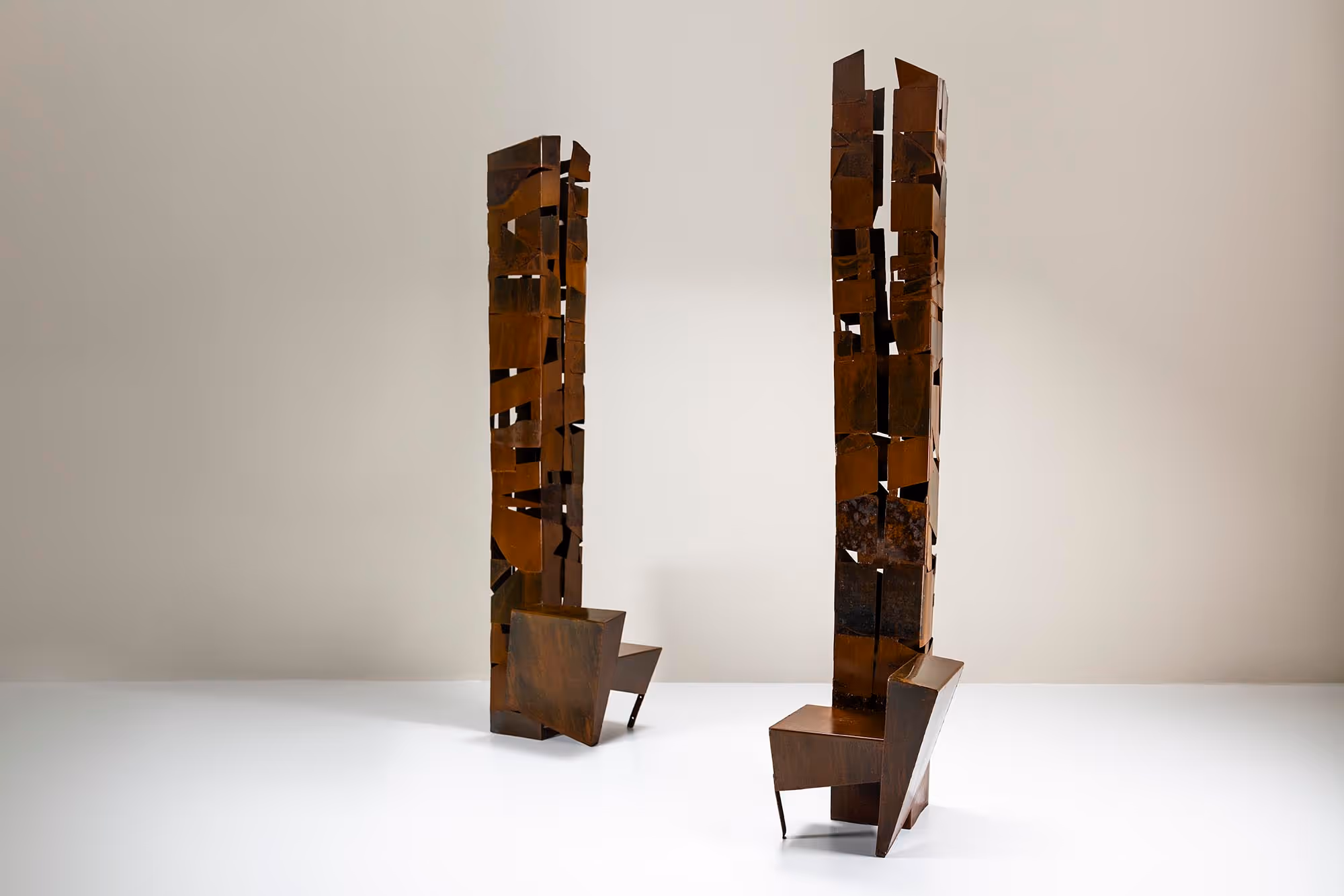 large metal decorative chairs