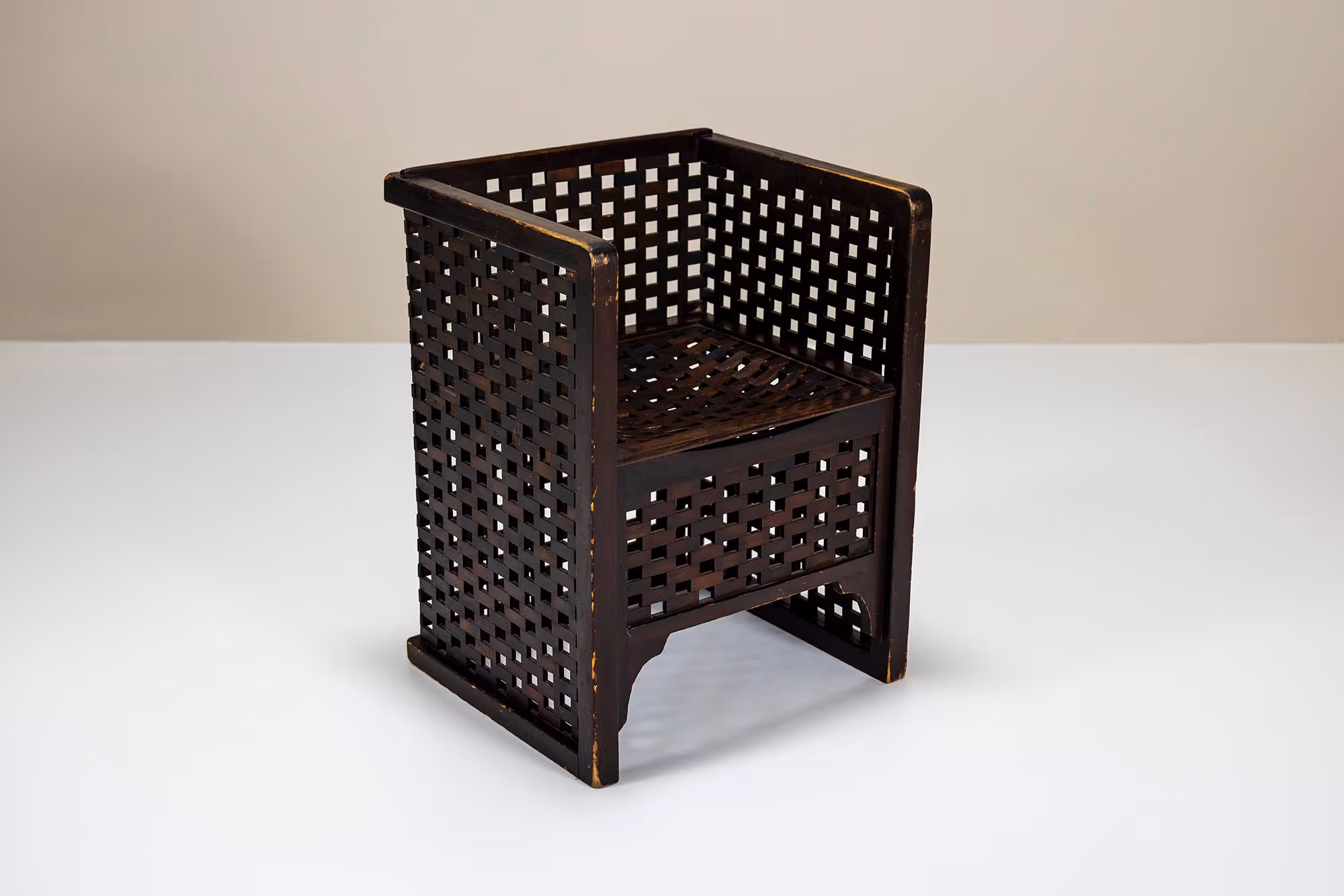 art deco wooden arm chair