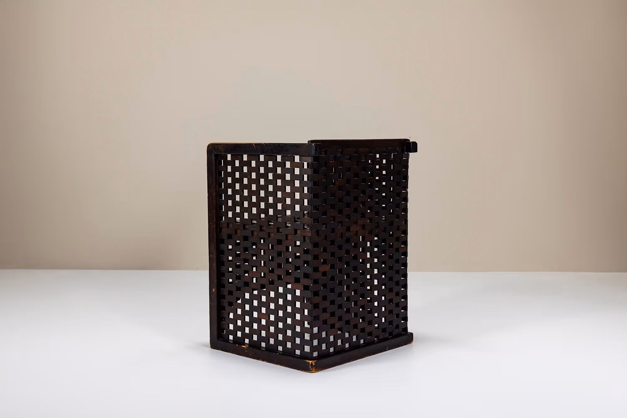 sculptural wooden art deco arm chair