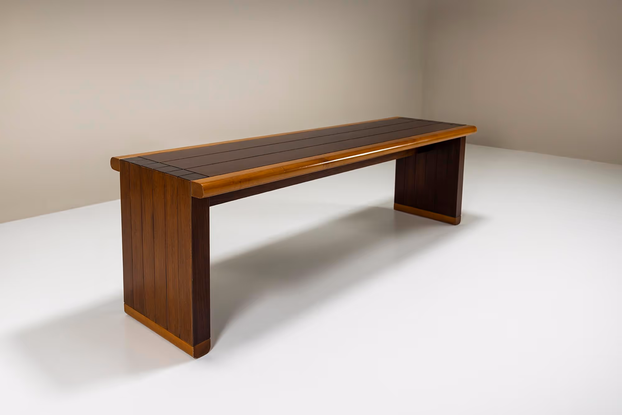 italian vintage wooden bench 