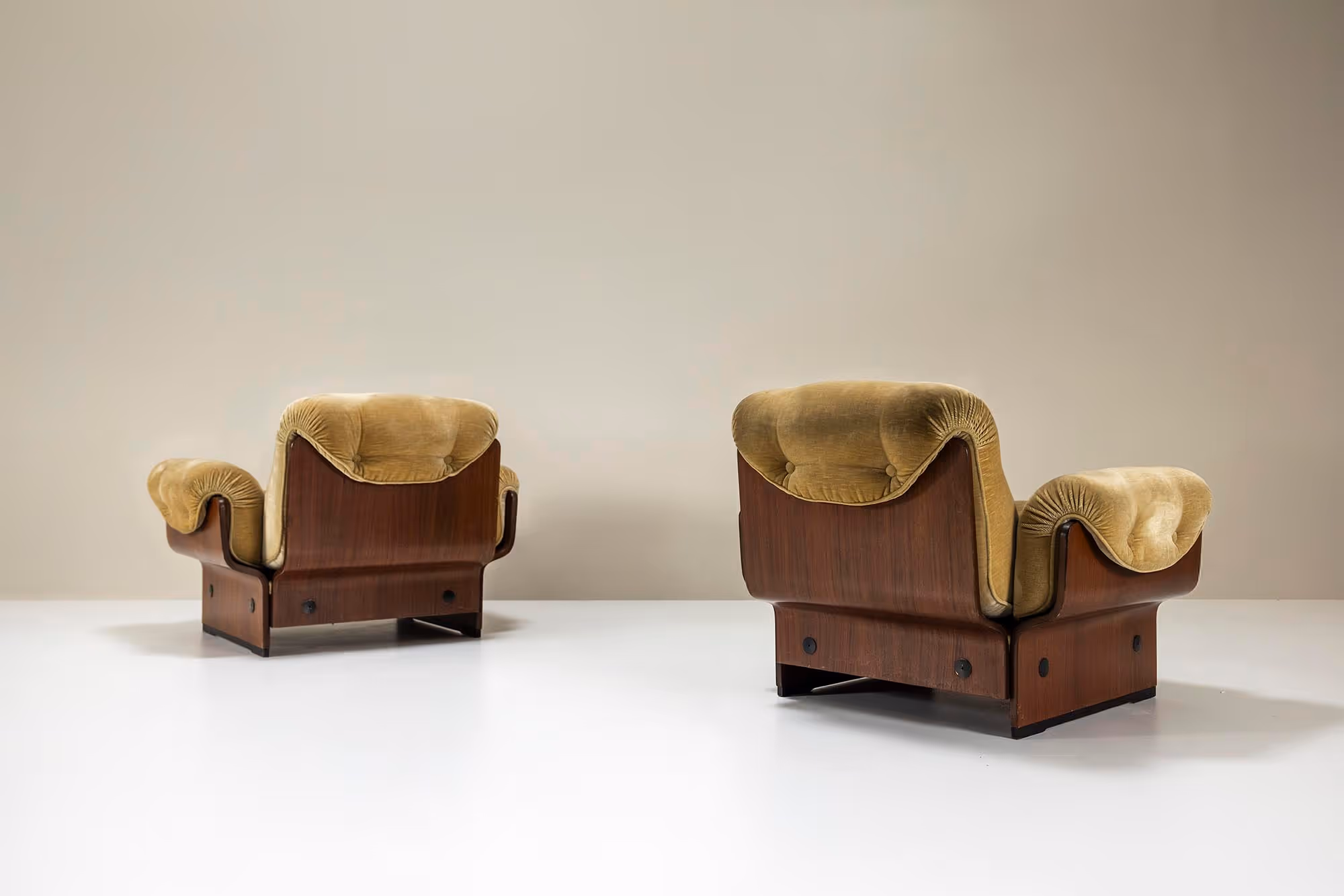 vintage lounge chairs italian velvet