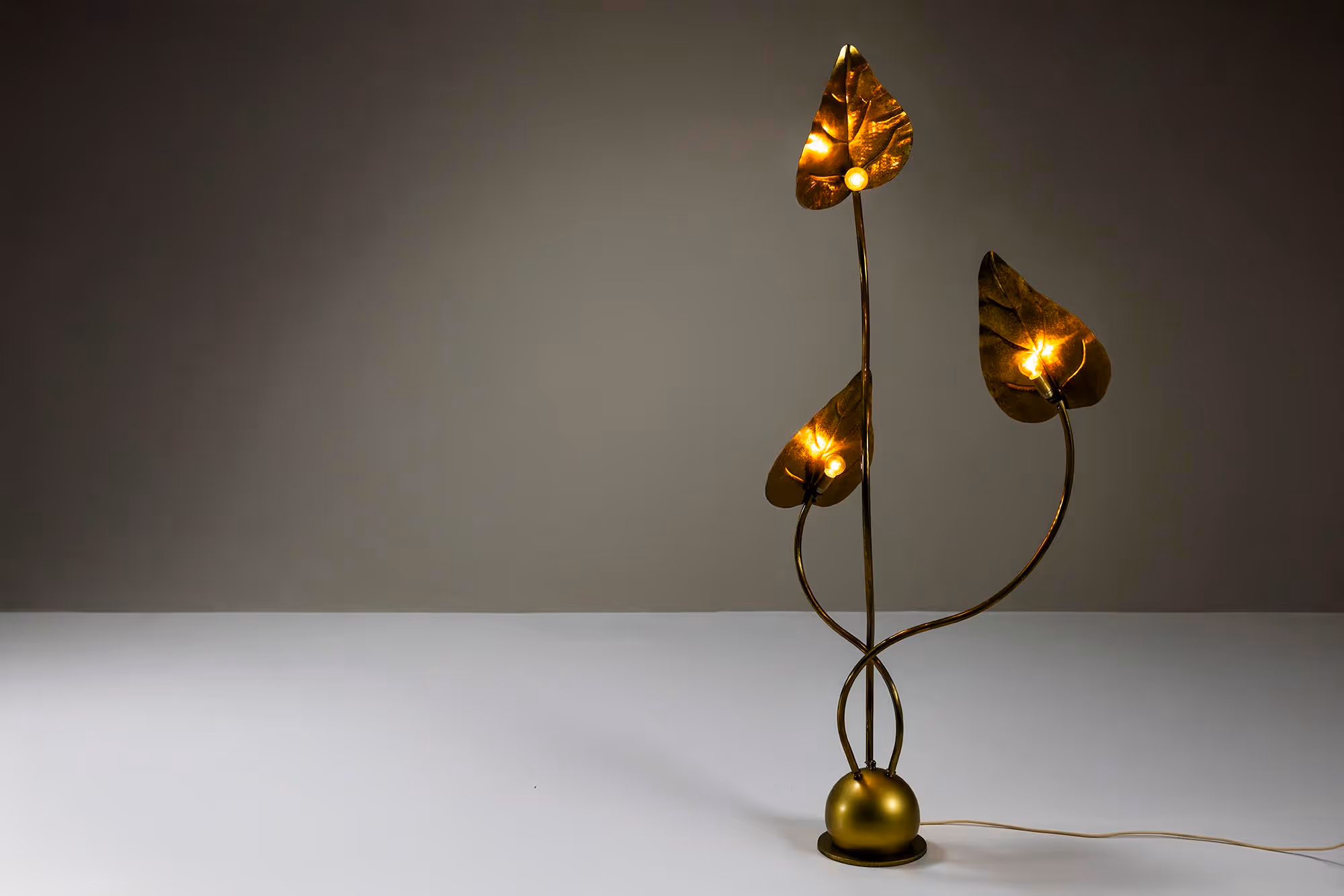 italian vintage brass floor lamp
