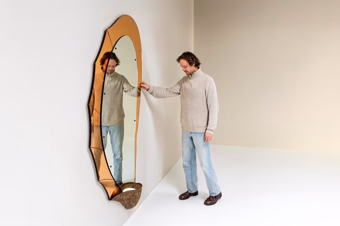 Large Vintage Italian Mirror by Cristal Art