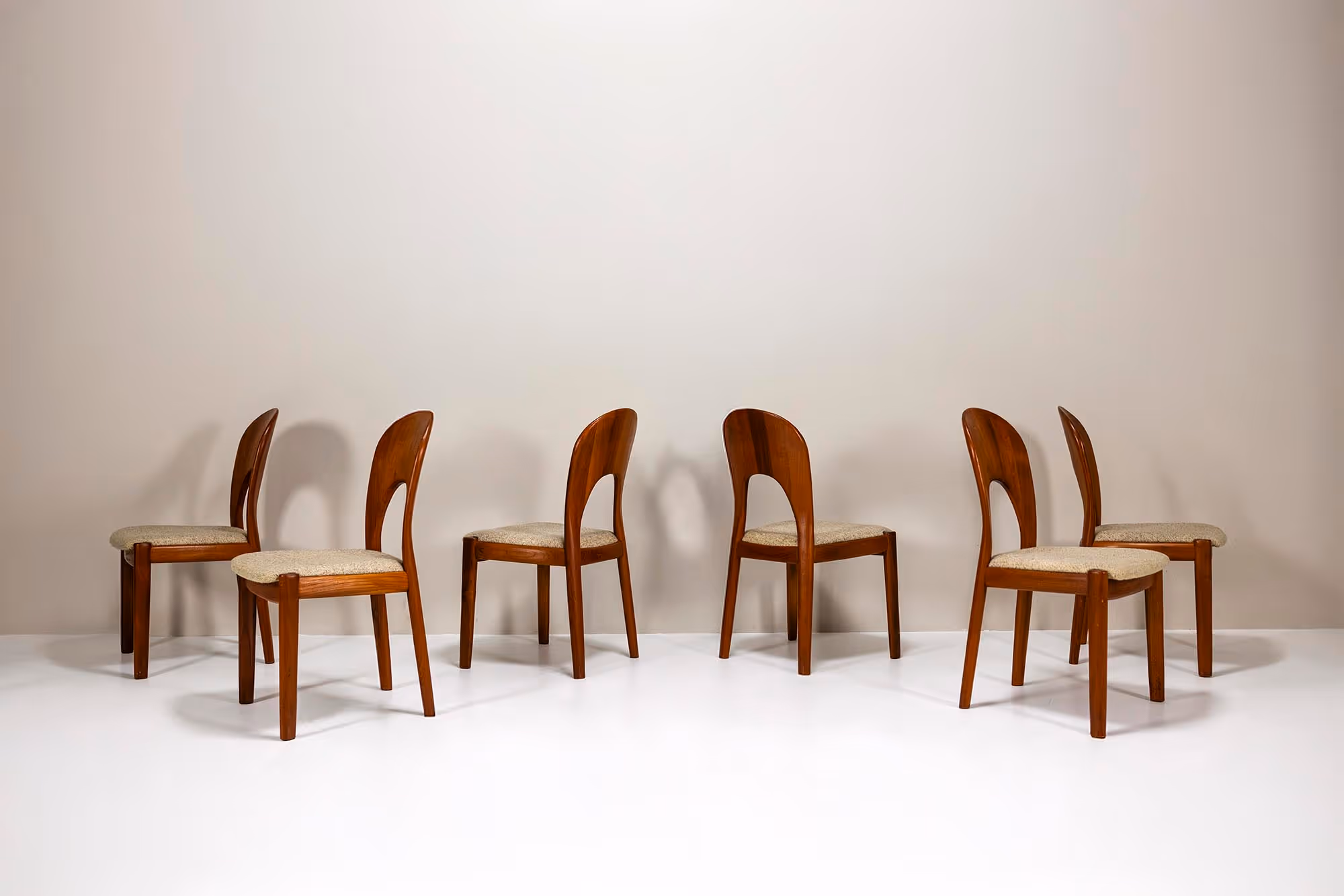 set of six dining chairs by niels koefoed