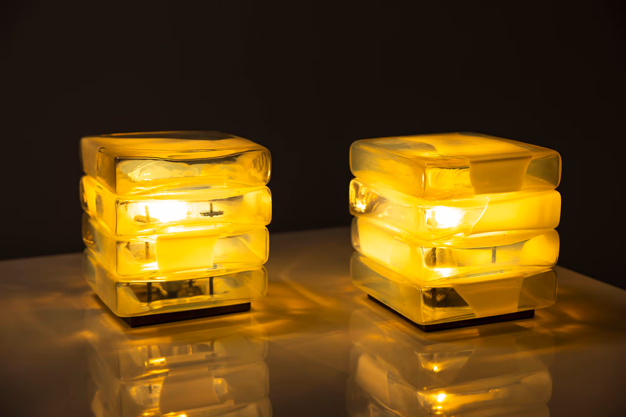 set of lt310 carlo nason for mazzega table lamps