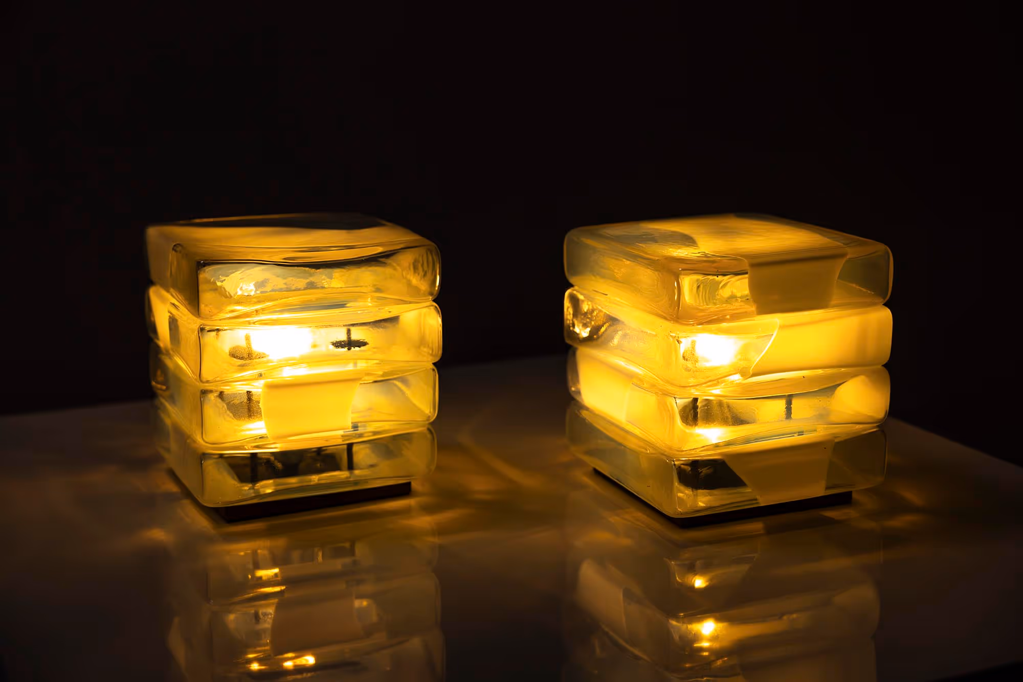 italian vintage mazzega lamps by carlo nason