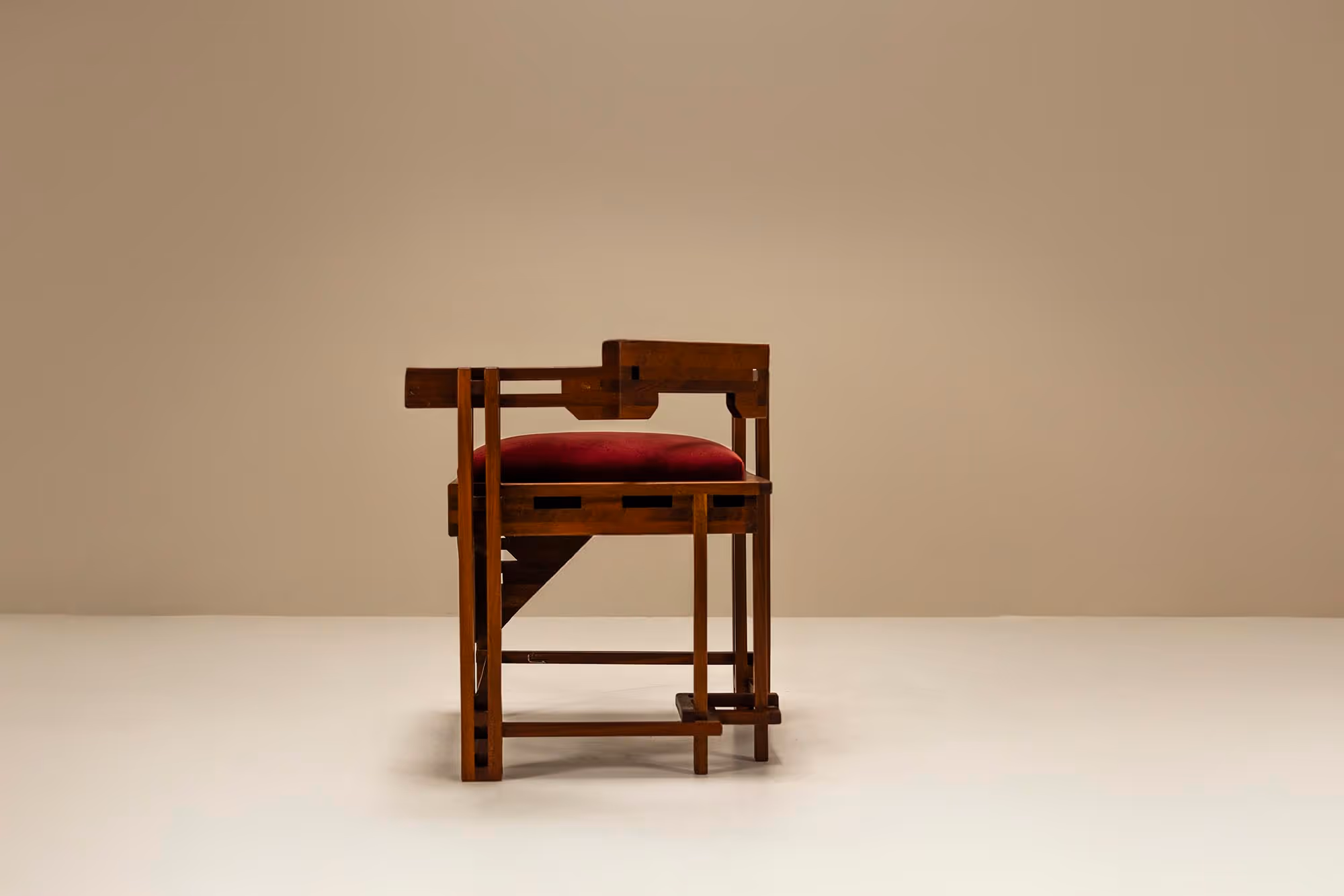 sculptural corner chair art deco
