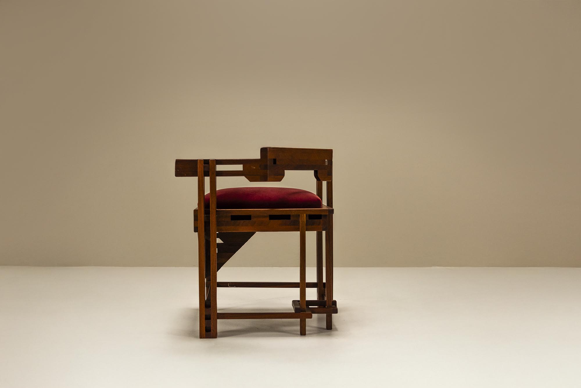 sculptural corner chair art deco