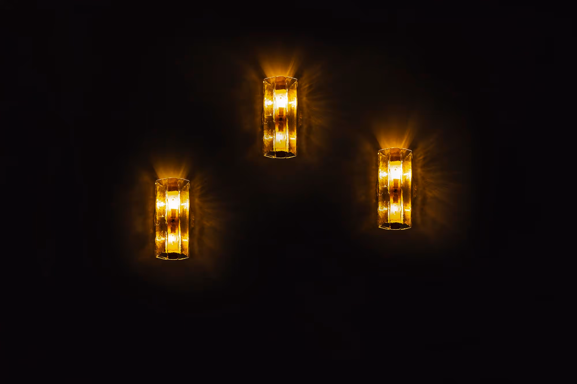italian vintage murano wall lamps