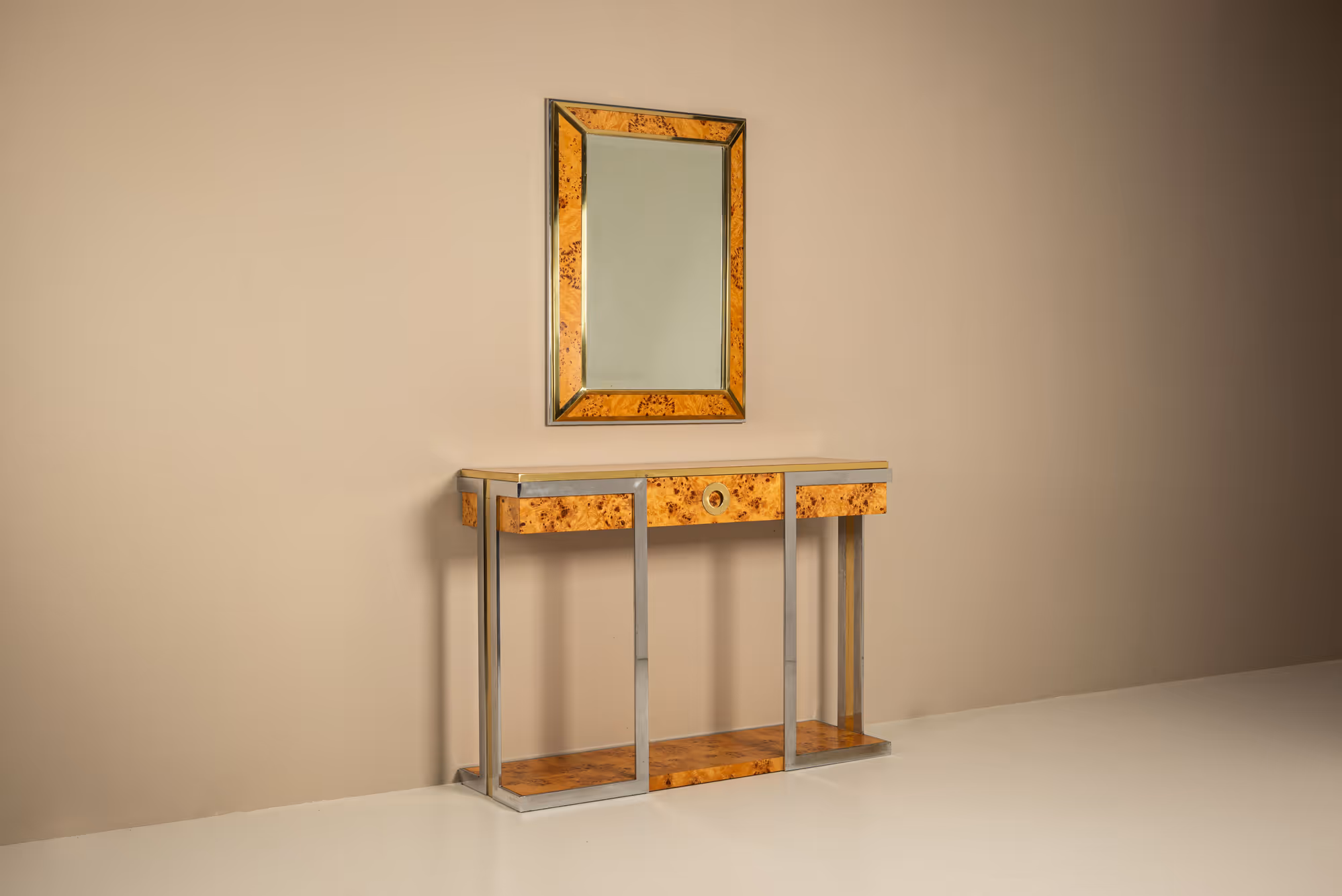 Mario Sabot for Willy Rizzo Console and Mirror