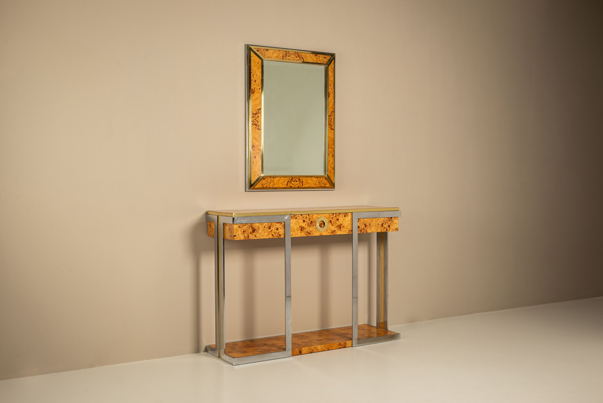 Mario Sabot for Willy Rizzo Console and Mirror