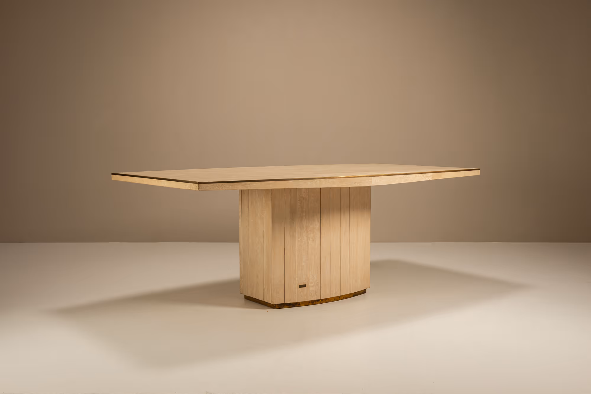 Willy Rizzo for Jean Charles Travertine vintage dining table