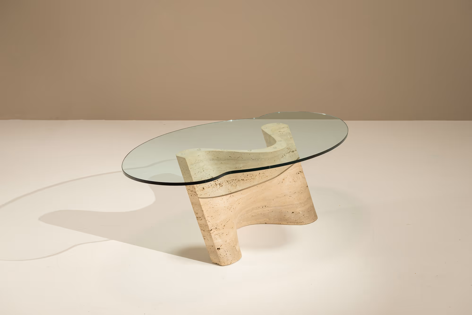 travertine vintage coffee table