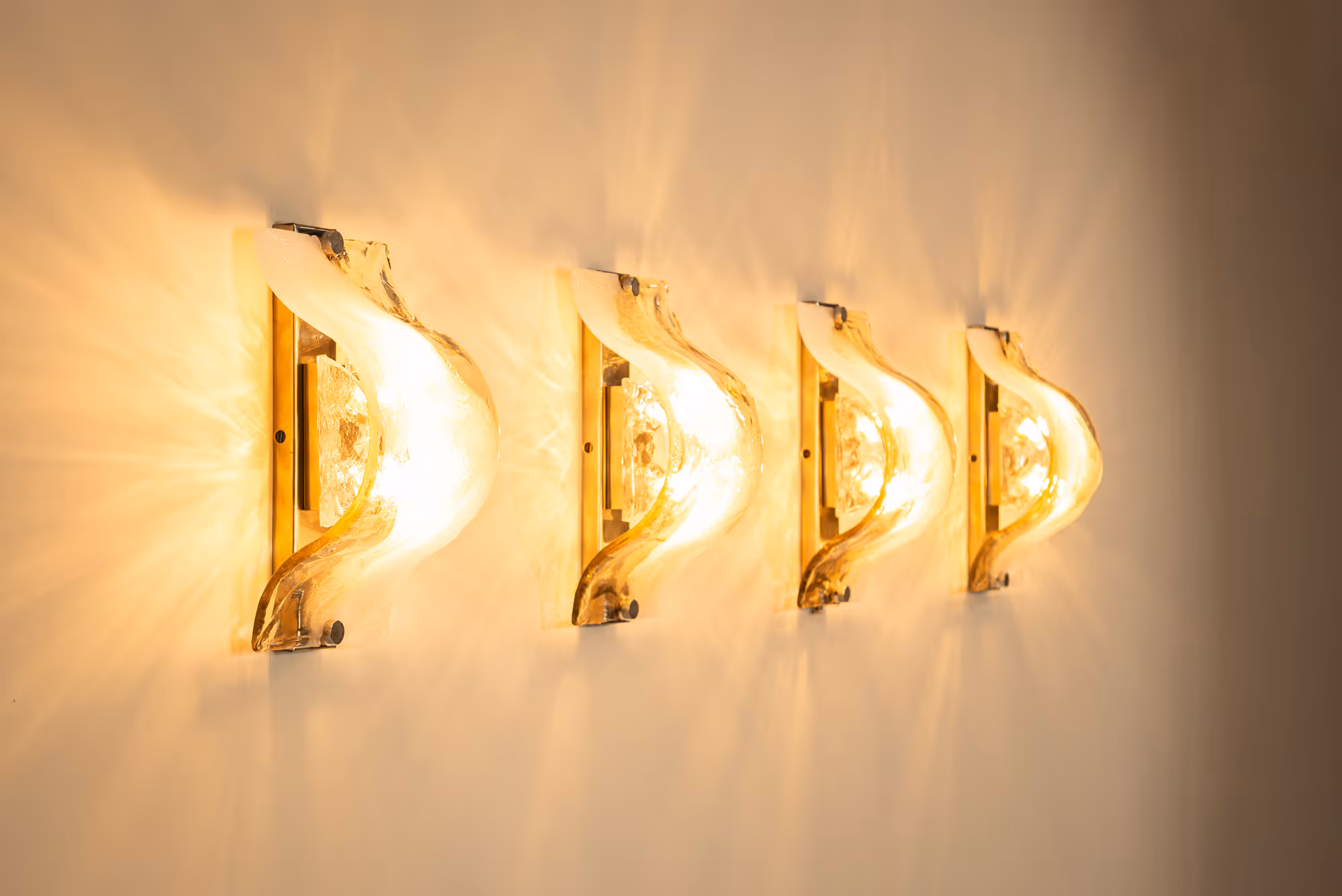 Carlo Nason Mazzega Murano Glass Lamps