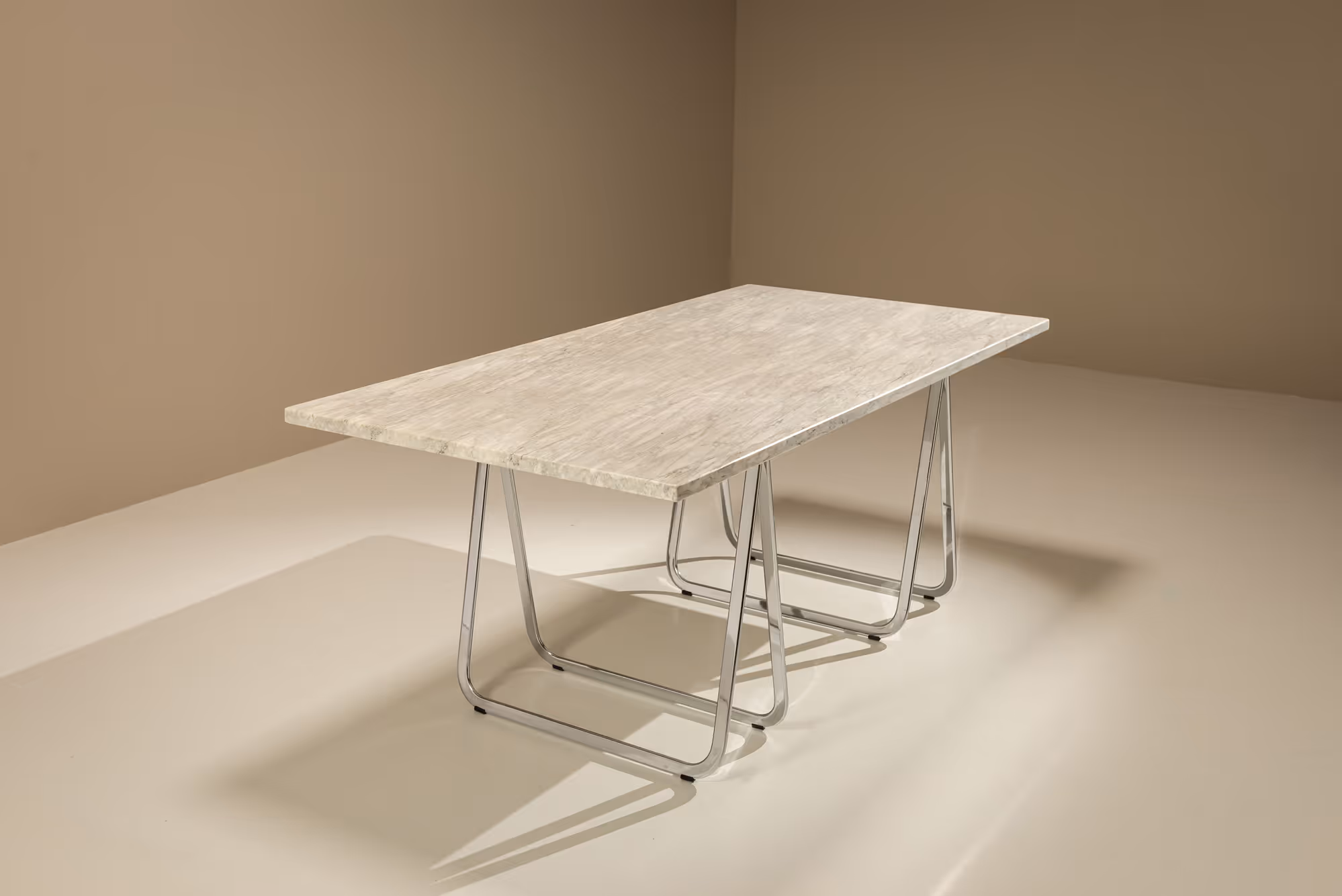 Vintage Carrera Marble Dining Table or Desk