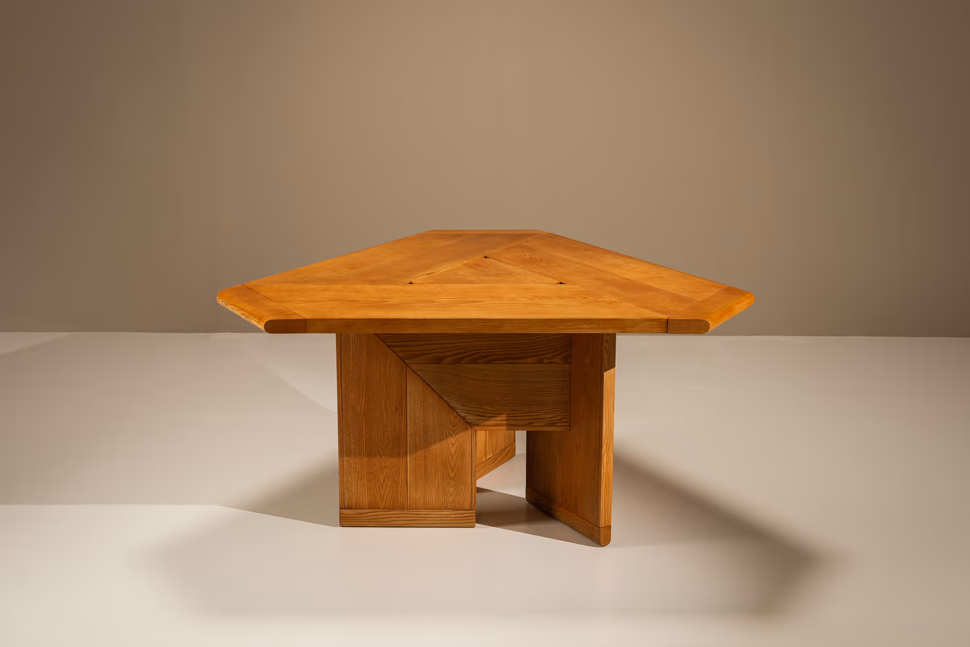 Vintage Triangular Dining Room Table by Silvio Coppola