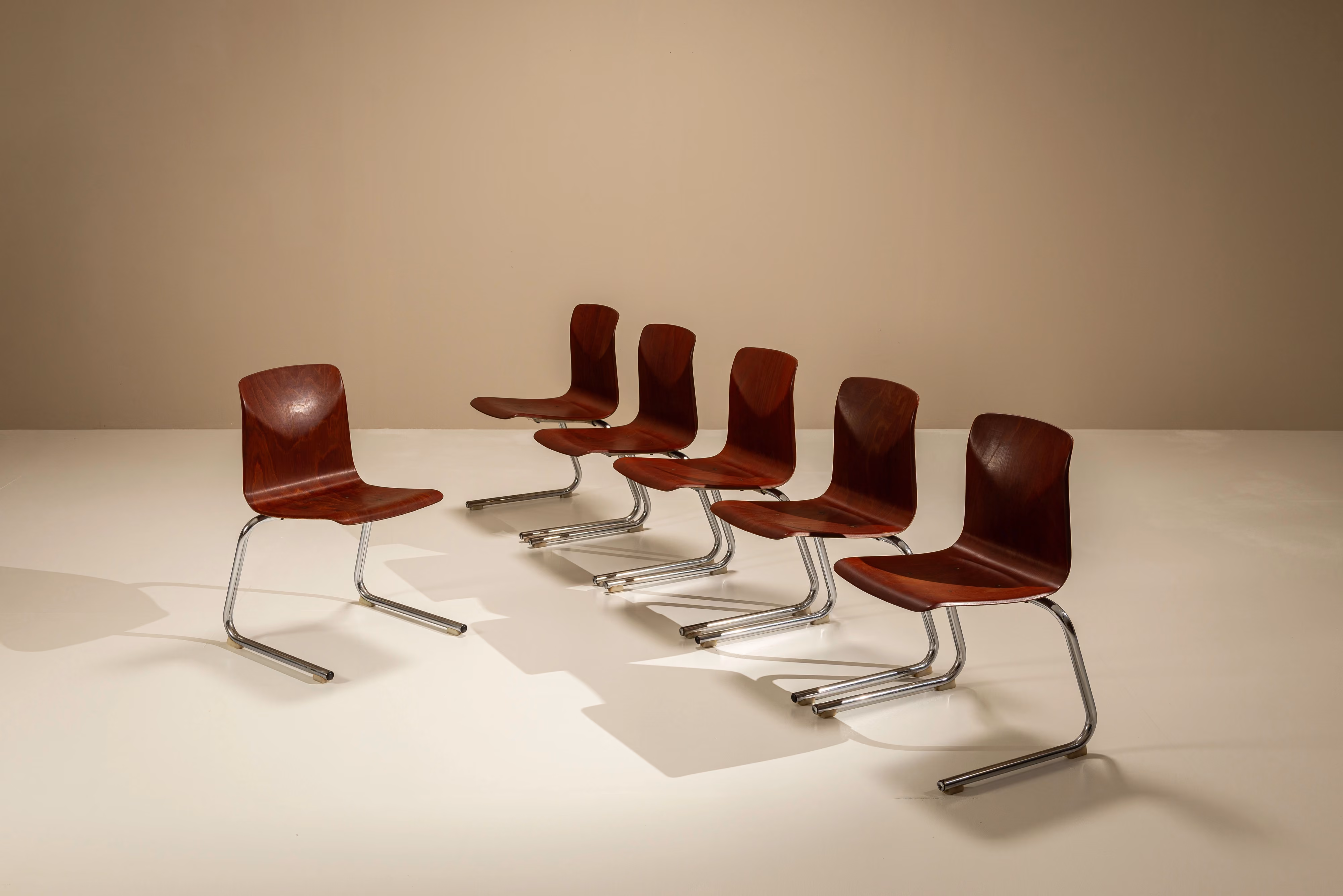 Six Vintage Stackable Chairs Pagholz