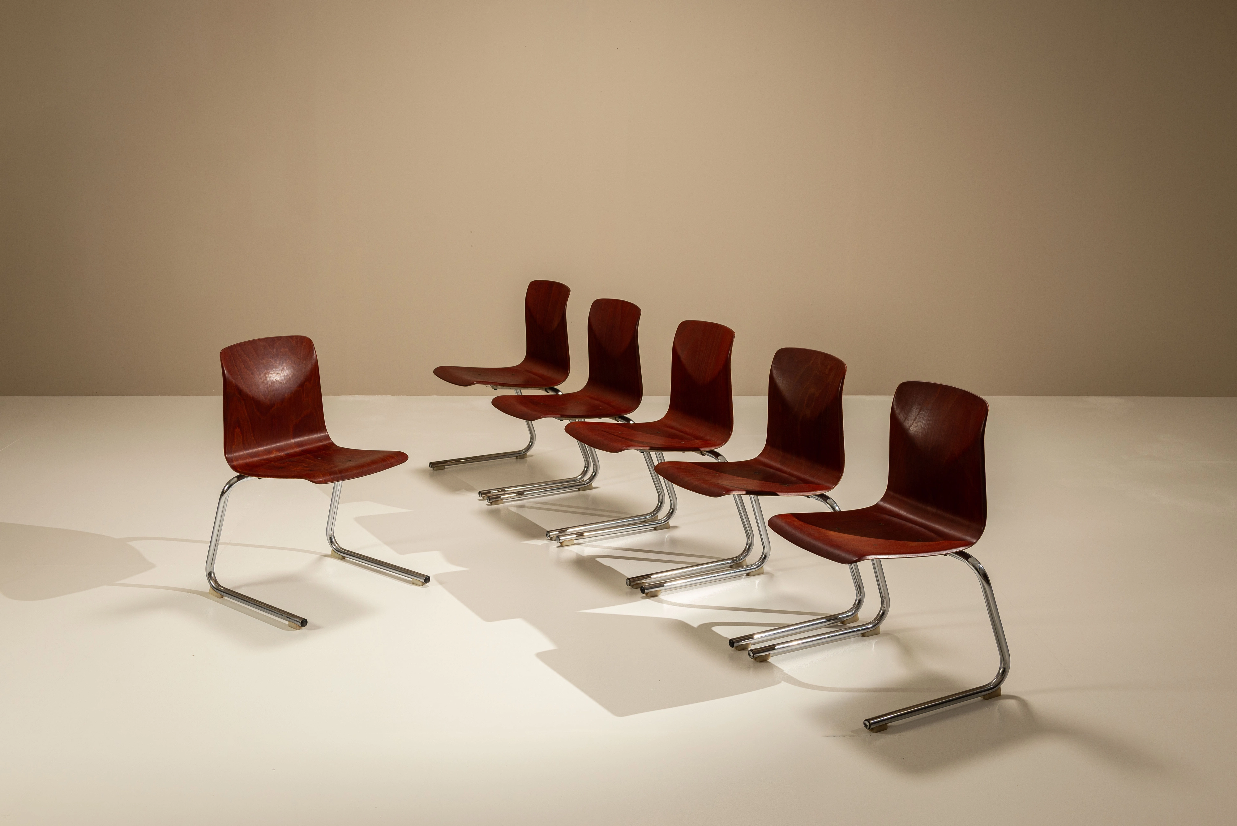 Six Vintage Stackable Chairs Pagholz