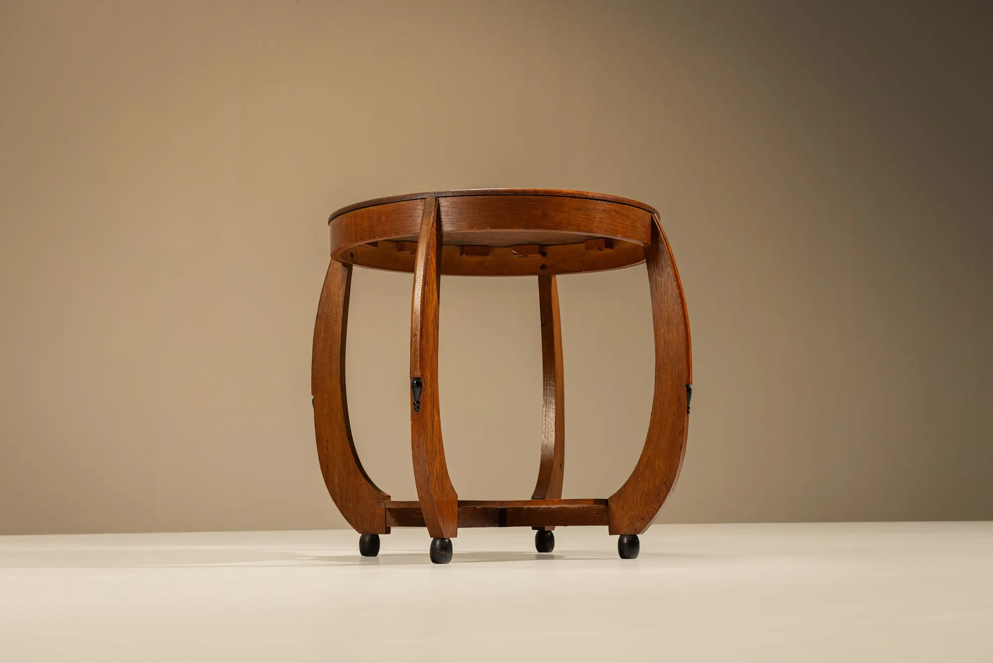 Amsterdam School Side Table in Oak 