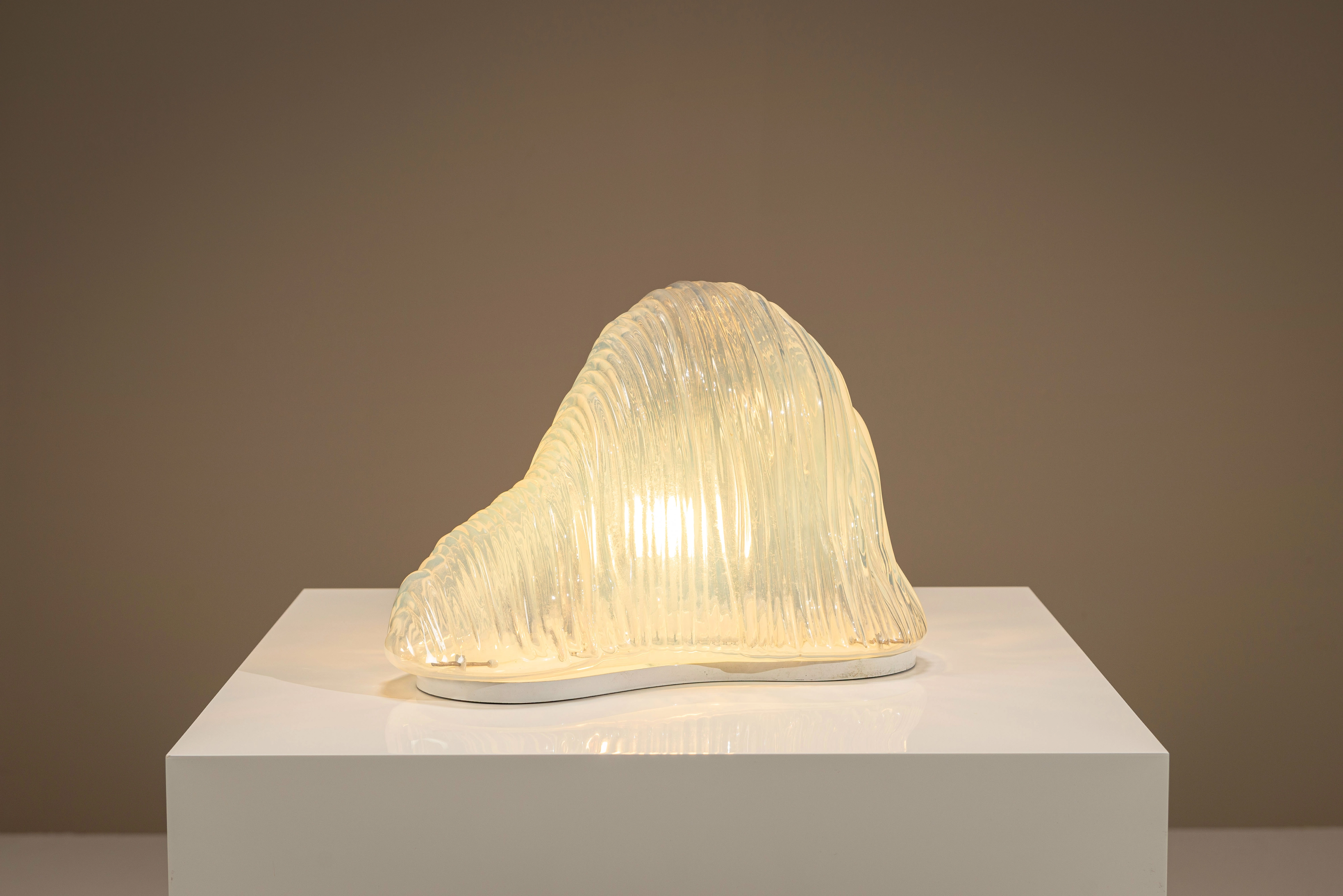Carlo nason murano glass table lamp iceberg