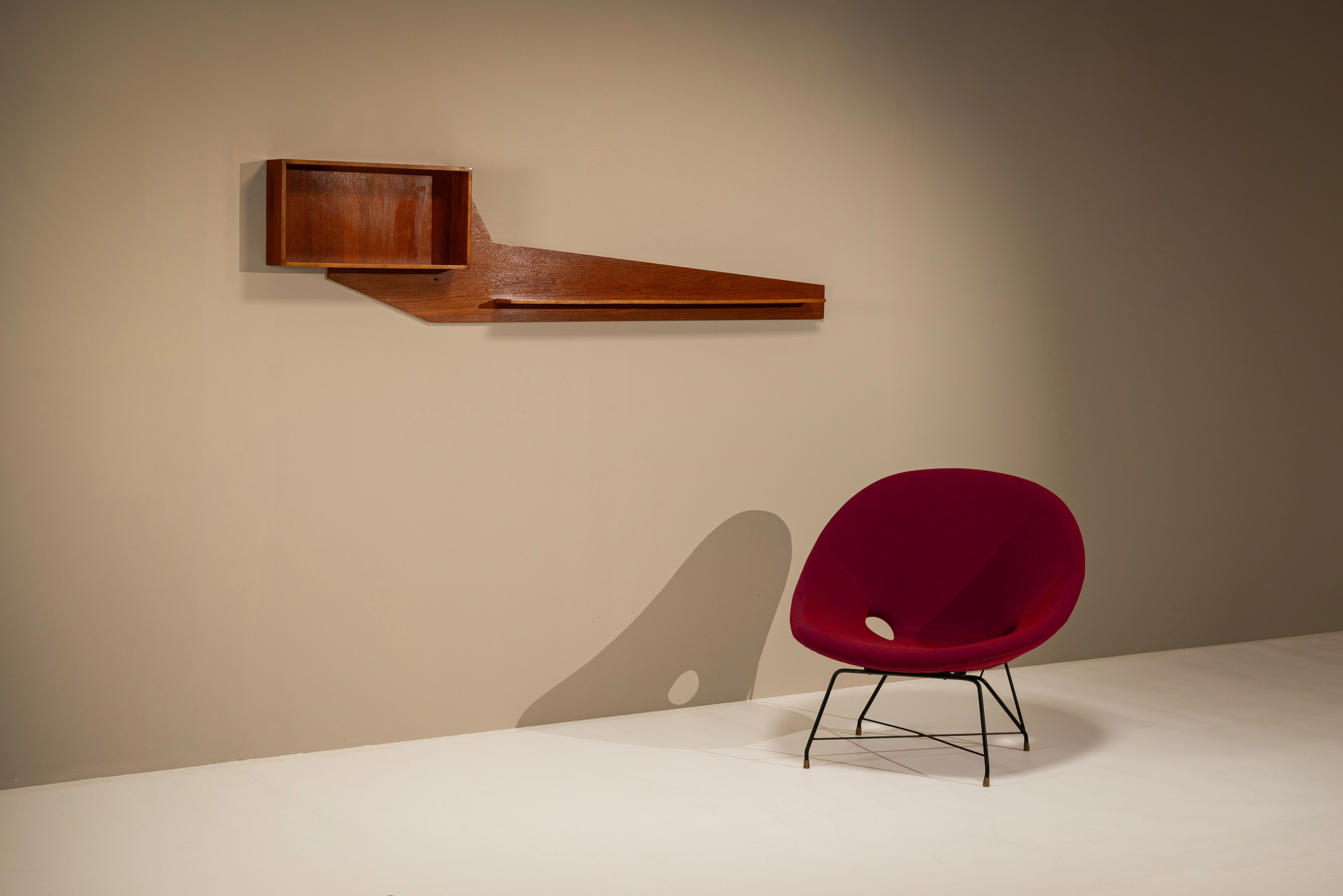 teak vintage architectural shelve unit