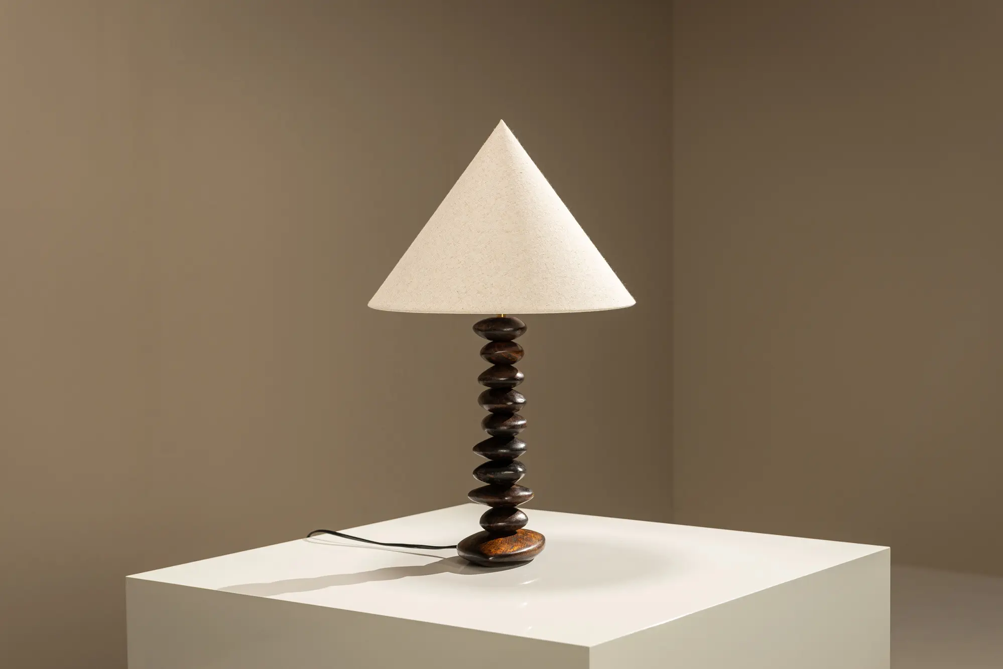 Wooden Table Lamp Vintage French