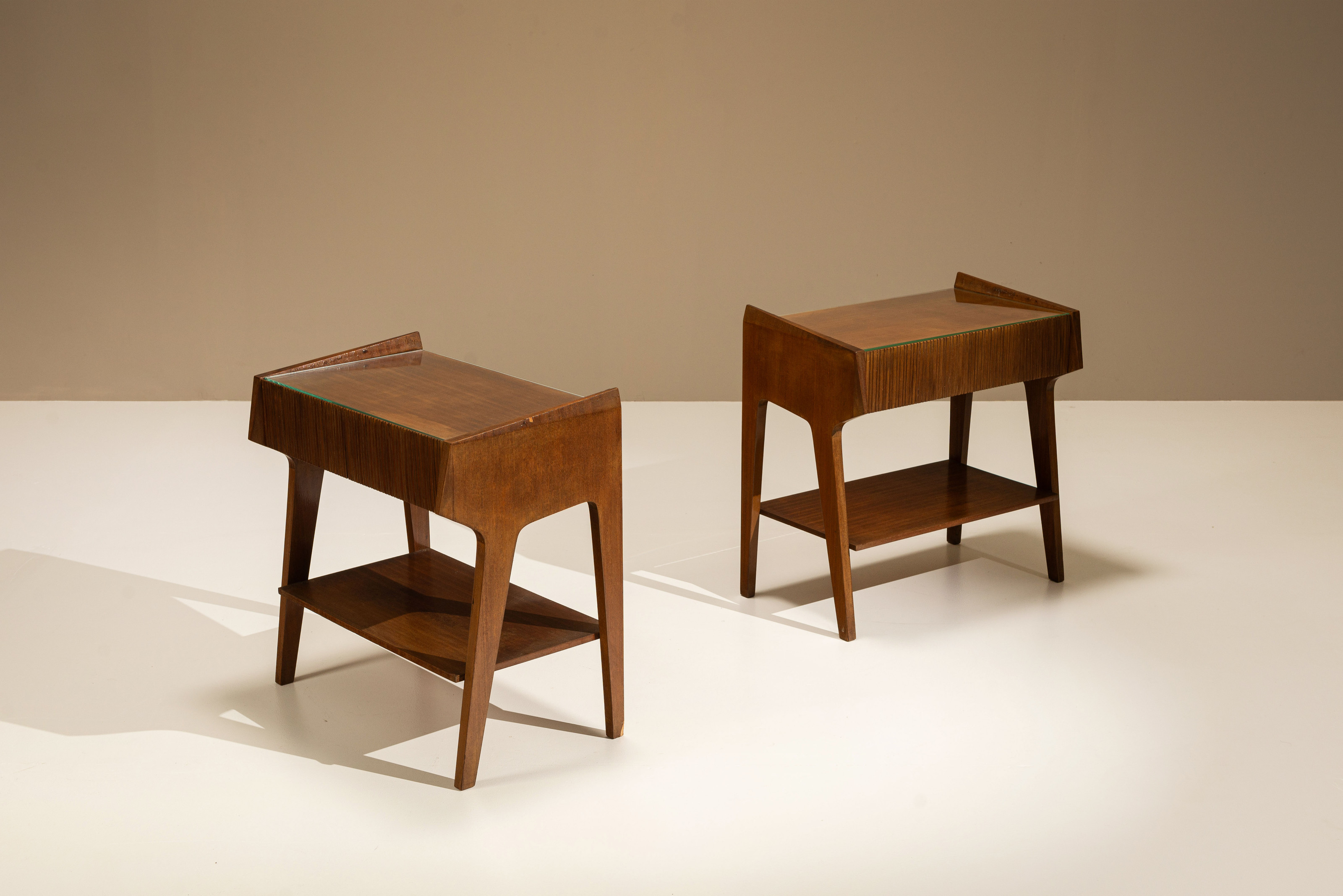 Italian Vintage Mahogany Nightstands
