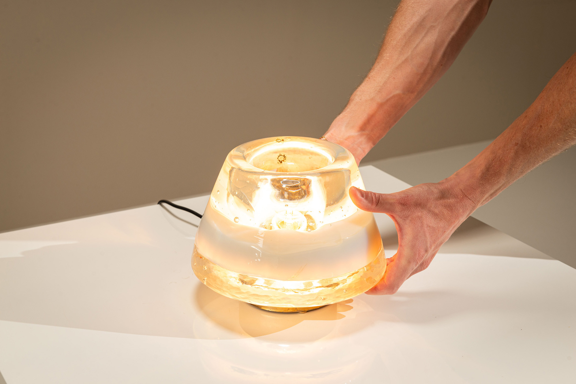 Vintage Murano Glass Table Lamp