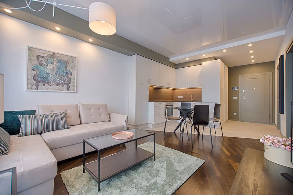 vakker stue pusset opp av smart oppussing