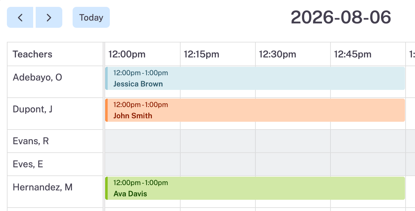 Teacher Calendar screenshot