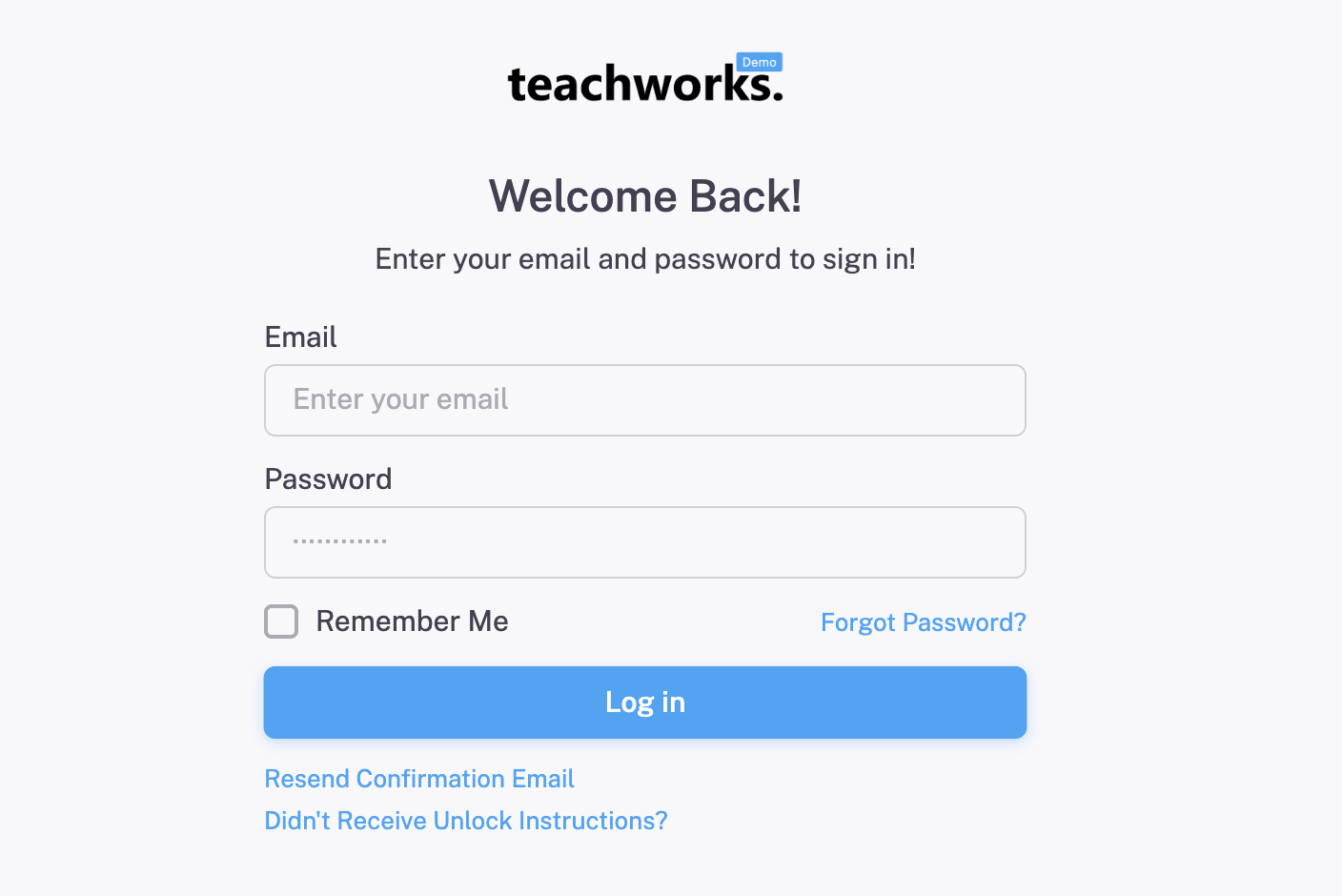 User Account Screenshot - Logging In