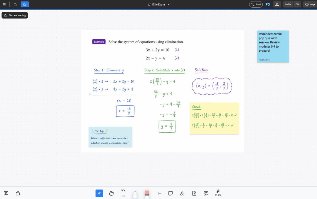 Pencil spaces screenshot - interface