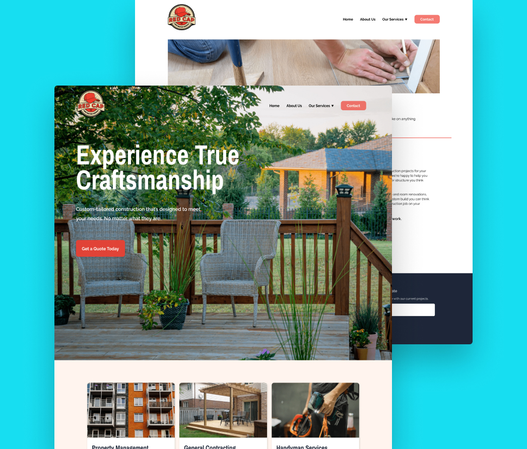 A mockup of a project