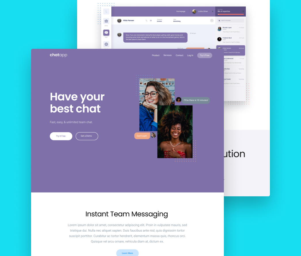 A mockup of a project