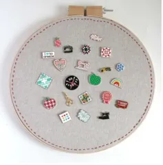 No sew hoop pin display
