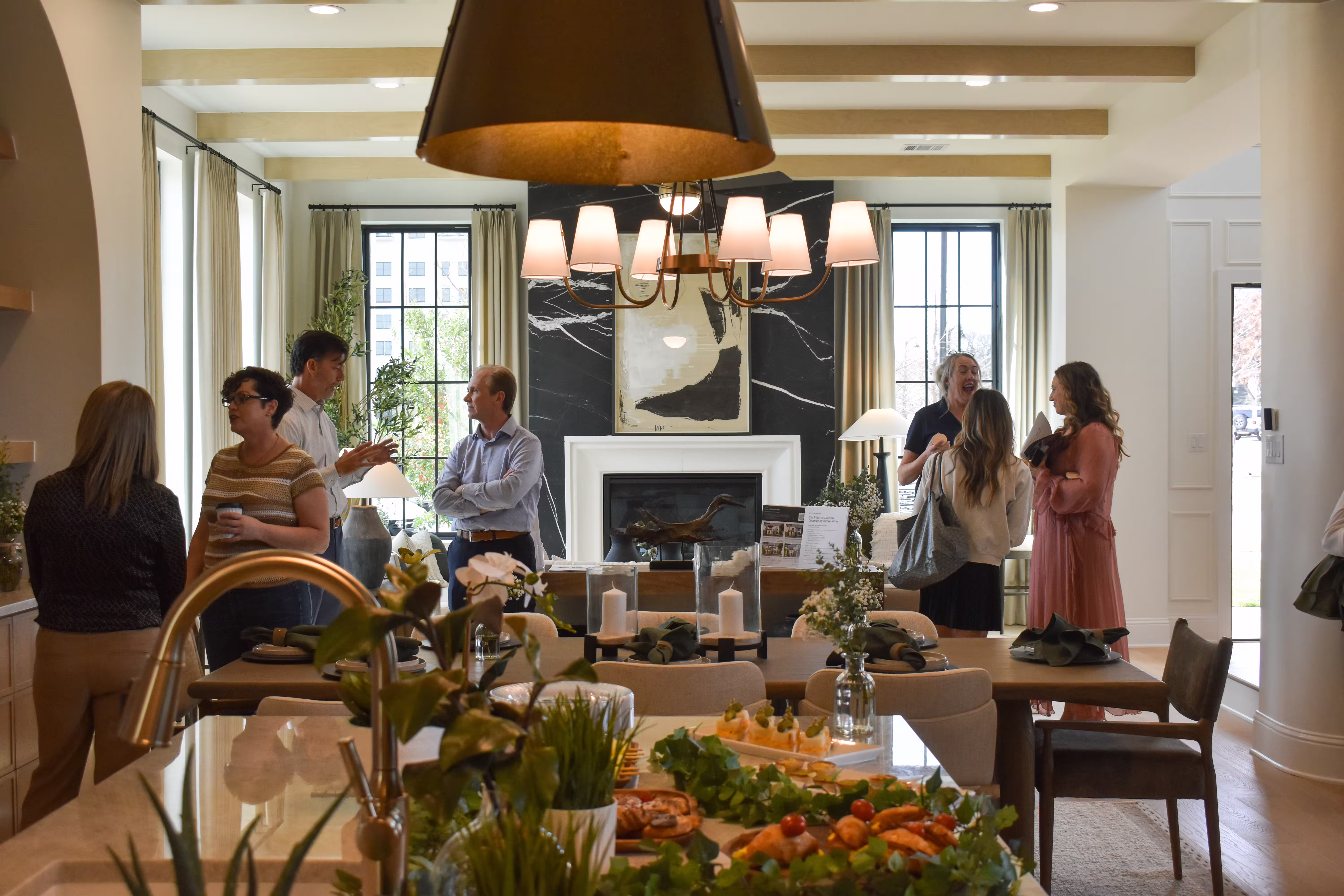 Guests at the Homebound grand opening of The Villas at Lakeside in Flower Mound, TX