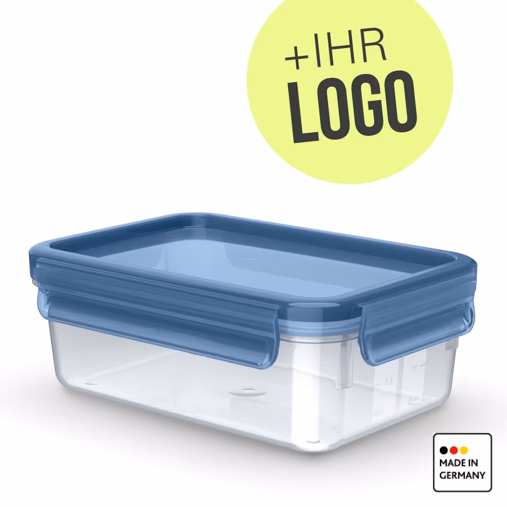 Lunchbox mit Logo individuell graviert - Personalisierte Vesperdose aus biobasiertem Kunststoff made in Germany