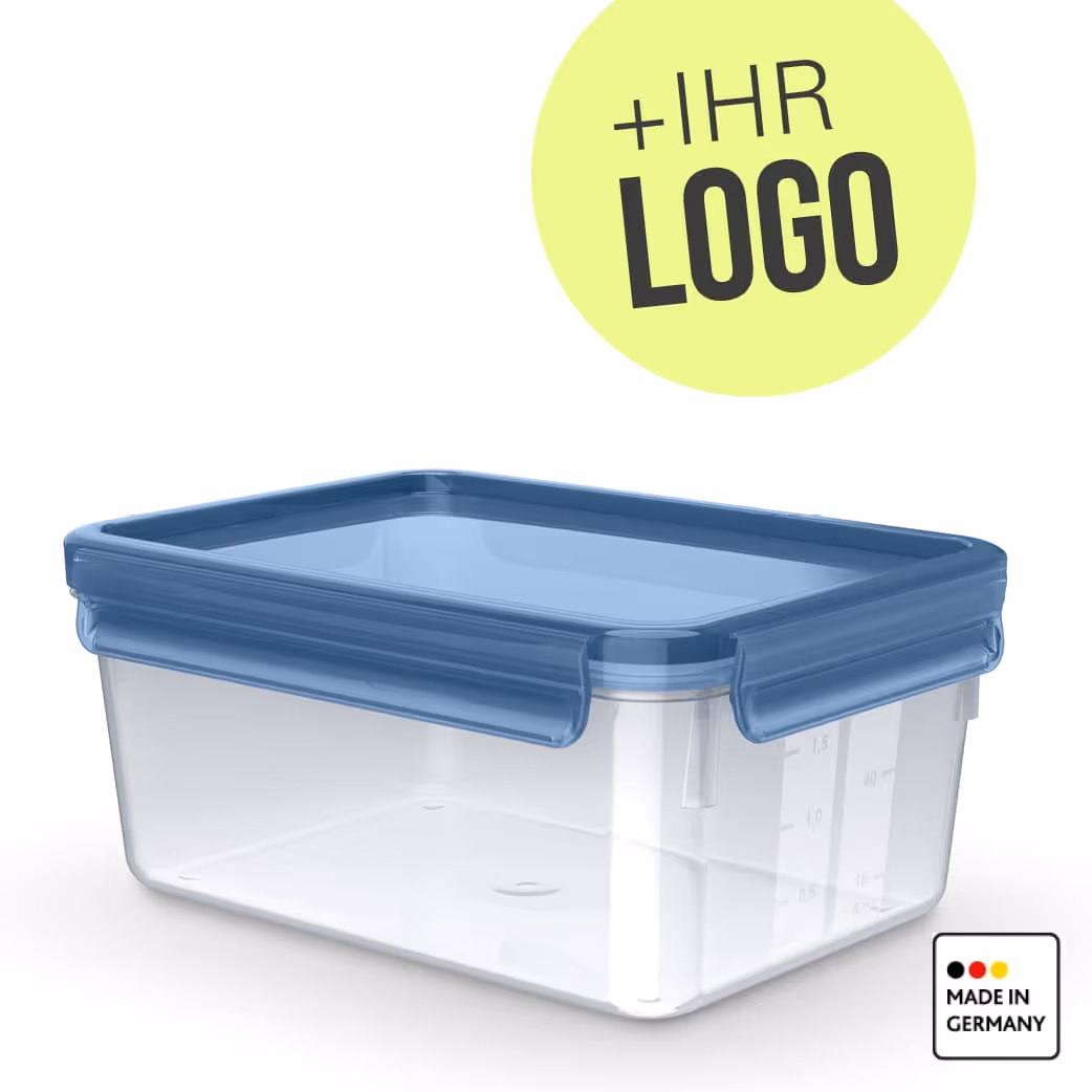 Lunchbox mit Logo individuell graviert - Personalisierte Vesperdose aus biobasiertem Kunststoff made in Germany