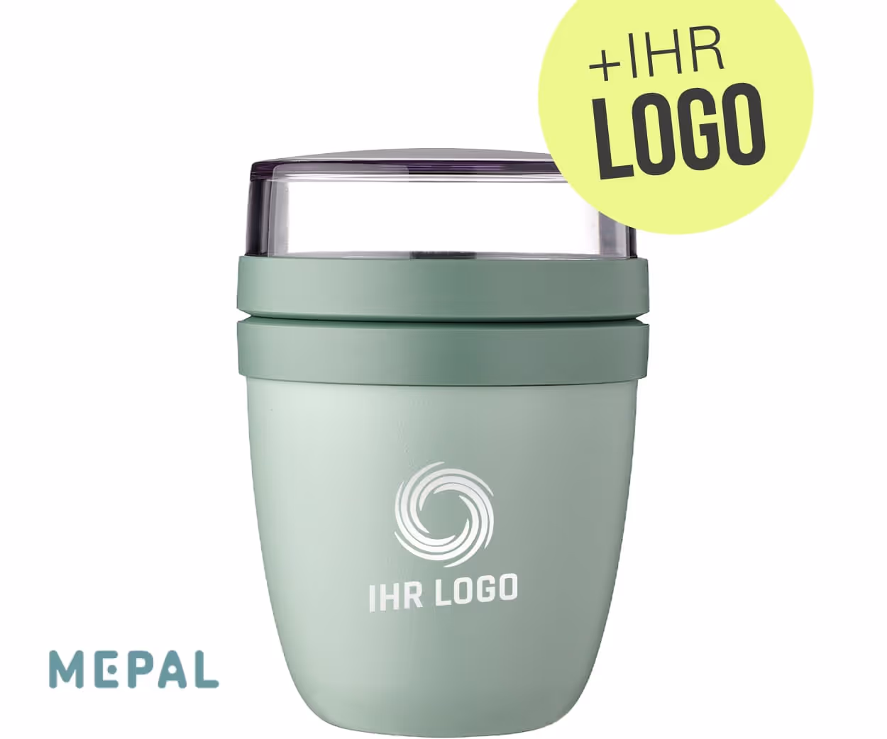 Lunchbox mit Logo individuell graviert - Personalisierte Vesperdose aus biobasiertem Kunststoff made in Germany