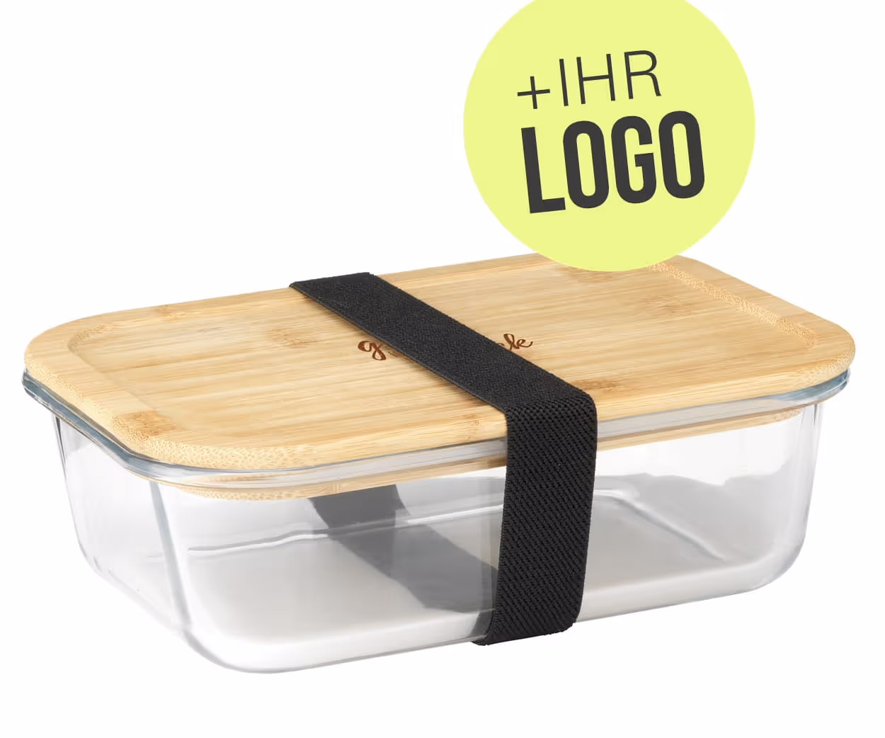 Lunchbox mit Holzbrett mit Logo graviert individuell graviert - Personalisierte Vesperdose aus Edelstahl als Werbemittel oder Mitarbeitergeschenk mit Vesperbrettchen aus Holz