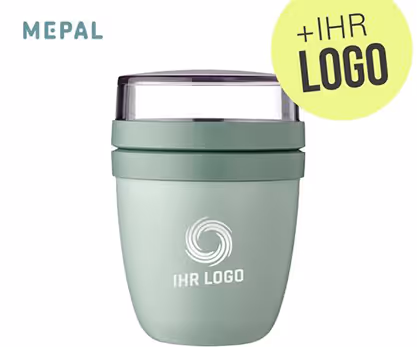 Mepal Müsli Dose als Werbegeschenk mit Logobranding graviert