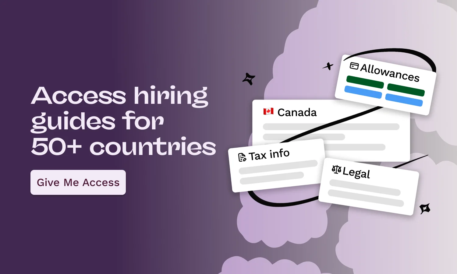 Access hiring guides for 50+ countries, including Argentina, Australia, Armenia, and Azerbaijan